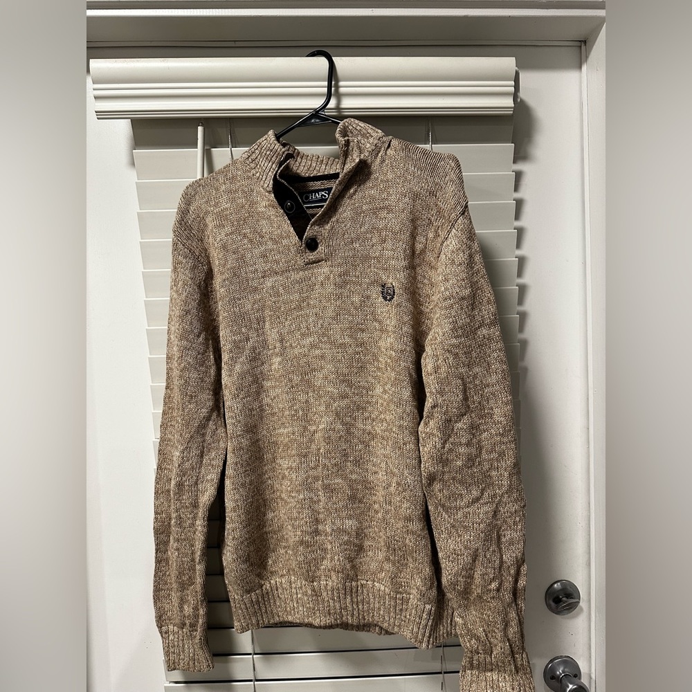 Large men’s chaps 100% cotton sweater with elbow patches